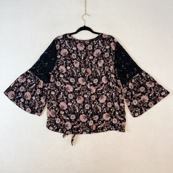 Knox Rose Top Womens XXL Floral Lace Dark Cottage Witchy Whimsigoth Romantic - Picture 4 of 7